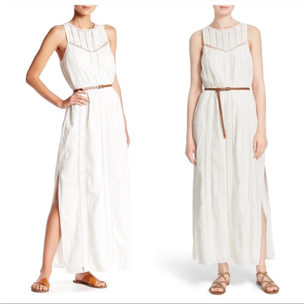 Joie white lace maxi dress medium